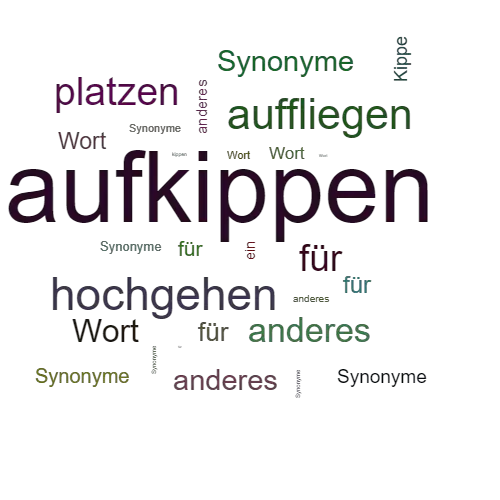 Ein anderes Wort für aufkippen - Synonym aufkippen