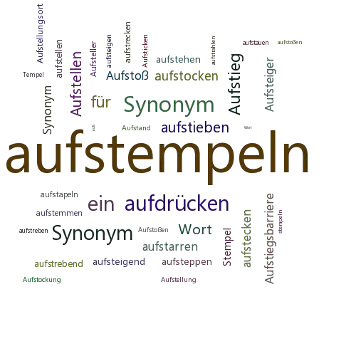 Ein anderes Wort für aufstempeln - Synonym aufstempeln
