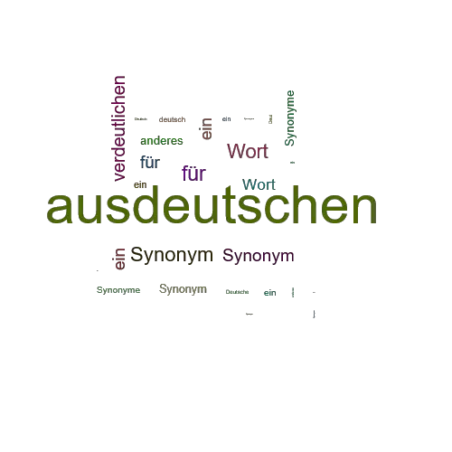 Ein anderes Wort für ausdeutschen - Synonym ausdeutschen