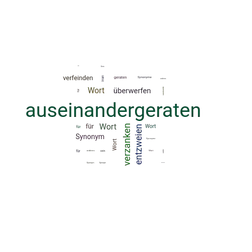 Ein anderes Wort für auseinandergeraten - Synonym auseinandergeraten