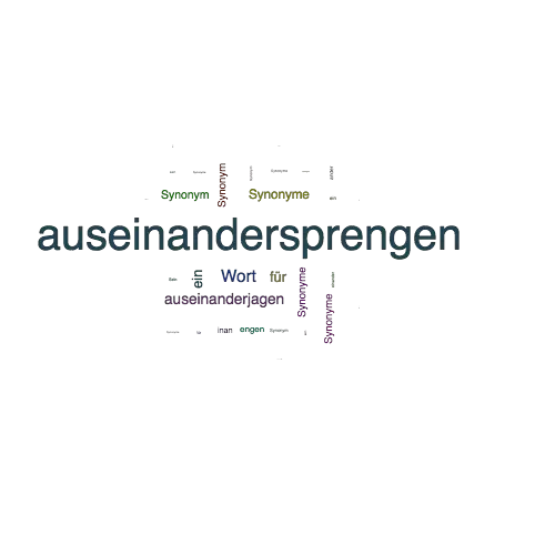 Ein anderes Wort für auseinandersprengen - Synonym auseinandersprengen