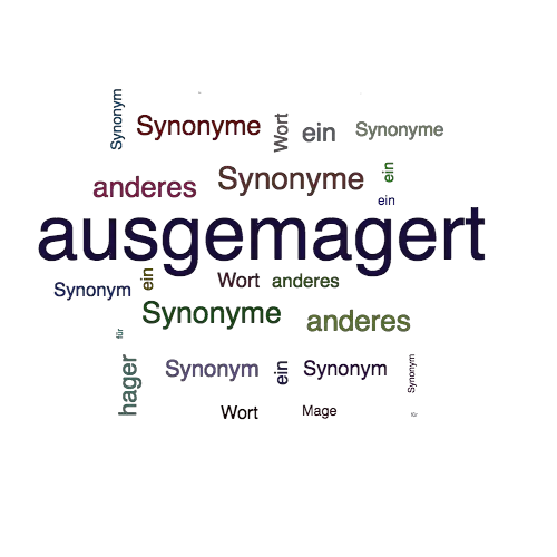 Ein anderes Wort für ausgemagert - Synonym ausgemagert