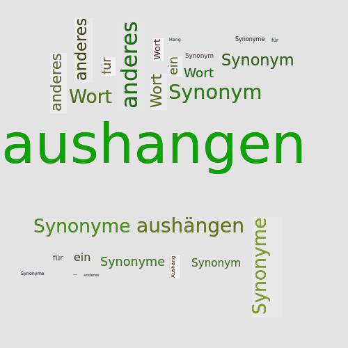 Ein anderes Wort für aushangen - Synonym aushangen