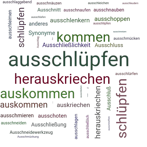 Ein anderes Wort für ausschlüpfen - Synonym ausschlüpfen