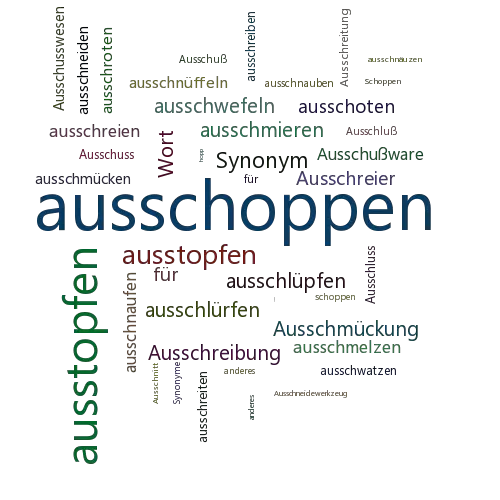 Ein anderes Wort für ausschoppen - Synonym ausschoppen