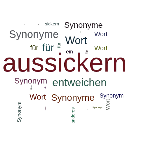Ein anderes Wort für aussickern - Synonym aussickern