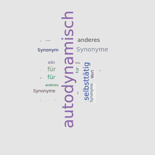 Ein anderes Wort für autodynamisch - Synonym autodynamisch