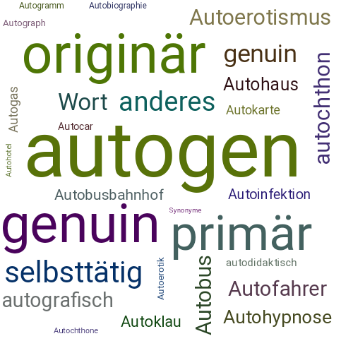 Ein anderes Wort für autogen - Synonym autogen