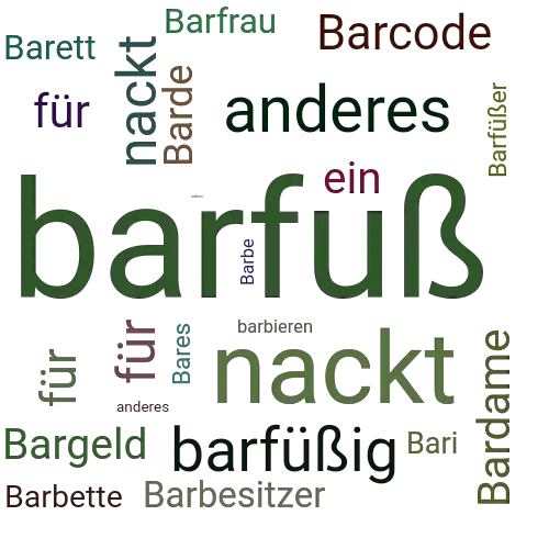 Ein anderes Wort für barfuß - Synonym barfuß