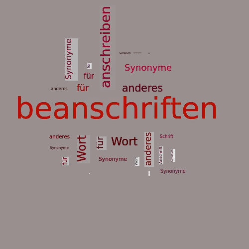 Ein anderes Wort für beanschriften - Synonym beanschriften