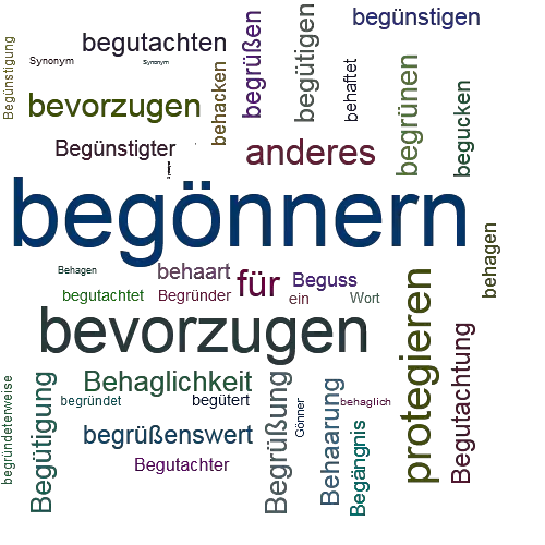 Ein anderes Wort für begönnern - Synonym begönnern