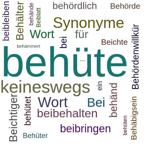 Ein anderes Wort für behüte - Synonym behüte