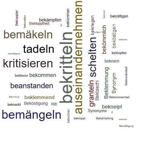 Ein anderes Wort für bekritteln - Synonym bekritteln