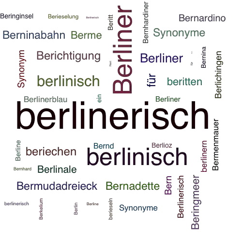 Ein anderes Wort für berlinerisch - Synonym berlinerisch