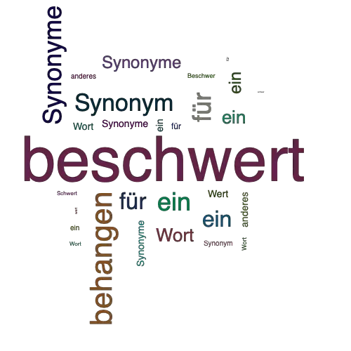 Ein anderes Wort für beschwert - Synonym beschwert