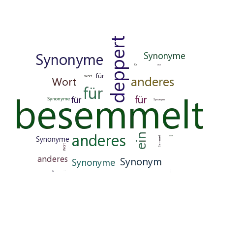Ein anderes Wort für besemmelt - Synonym besemmelt