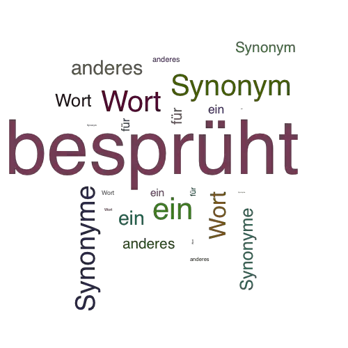 Ein anderes Wort für besprüht - Synonym besprüht