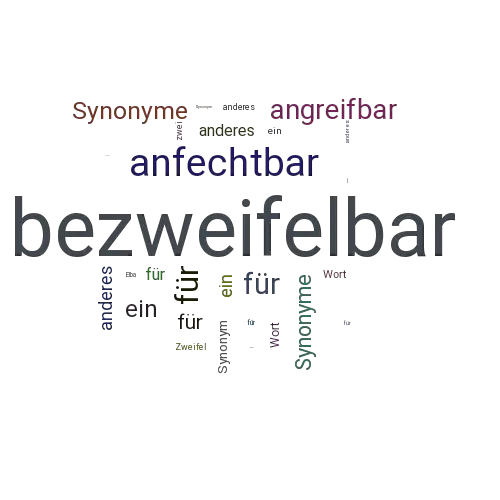 Ein anderes Wort für bezweifelbar - Synonym bezweifelbar