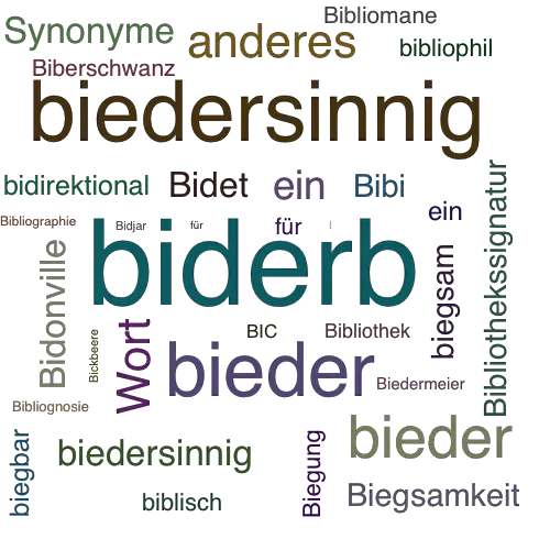 Ein anderes Wort für biderb - Synonym biderb