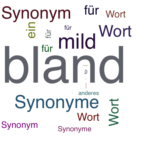 Ein anderes Wort für bland - Synonym bland