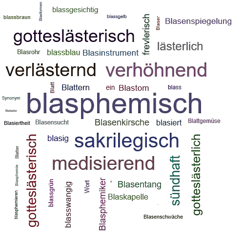 Ein anderes Wort für blasphemisch - Synonym blasphemisch