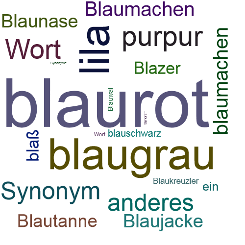 Ein anderes Wort für blaurot - Synonym blaurot