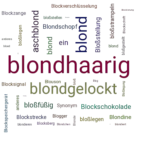 Ein anderes Wort für blondhaarig - Synonym blondhaarig
