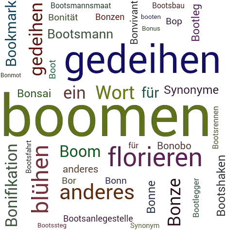 Ein anderes Wort für boomen - Synonym boomen