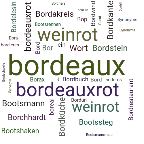 Ein anderes Wort für bordeaux - Synonym bordeaux