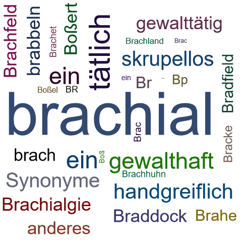 Ein anderes Wort für brachial - Synonym brachial