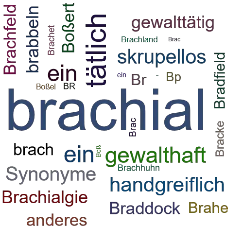 Ein anderes Wort für brachial - Synonym brachial