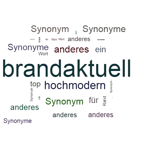 Ein anderes Wort für brandaktuell - Synonym brandaktuell