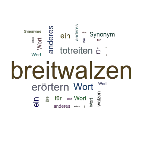 Ein anderes Wort für breitwalzen - Synonym breitwalzen