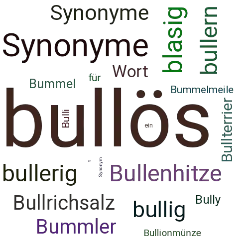 Ein anderes Wort für bullös - Synonym bullös