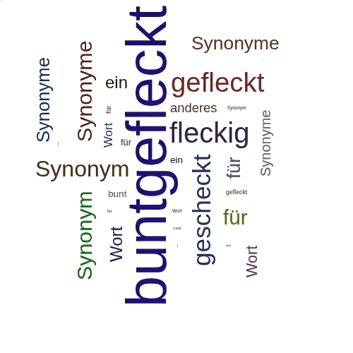 Ein anderes Wort für buntgefleckt - Synonym buntgefleckt