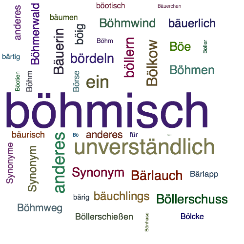 Ein anderes Wort für böhmisch - Synonym böhmisch