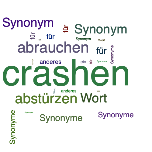 Ein anderes Wort für crashen - Synonym crashen