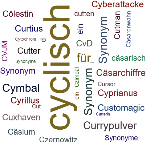 Ein anderes Wort für cyclisch - Synonym cyclisch