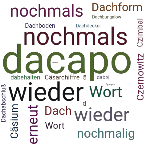 Ein anderes Wort für dacapo - Synonym dacapo