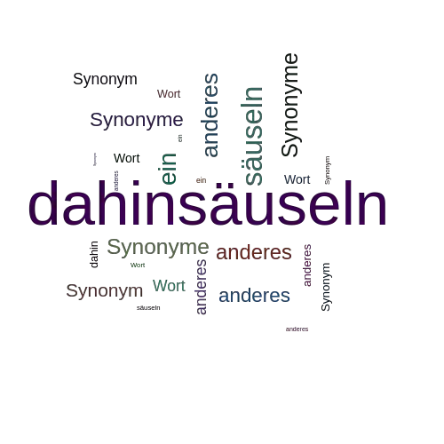 Ein anderes Wort für dahinsäuseln - Synonym dahinsäuseln
