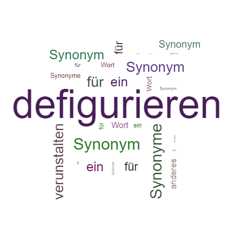 Ein anderes Wort für defigurieren - Synonym defigurieren