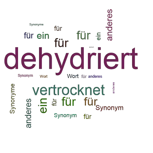 Ein anderes Wort für dehydriert - Synonym dehydriert