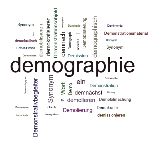 Ein anderes Wort für demographie - Synonym demographie