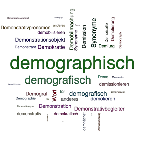 Ein anderes Wort für demographisch - Synonym demographisch