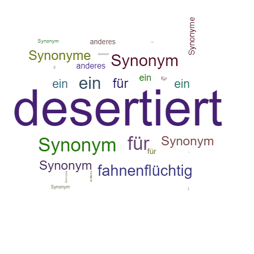 Ein anderes Wort für desertiert - Synonym desertiert