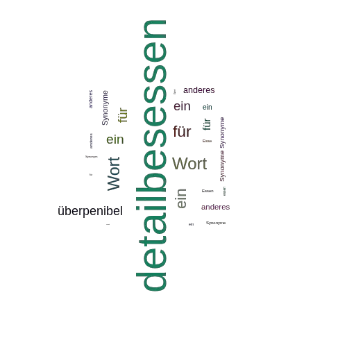 Ein anderes Wort für detailbesessen - Synonym detailbesessen