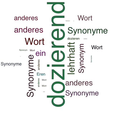 Ein anderes Wort für dozierend - Synonym dozierend