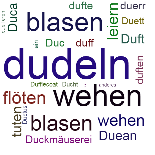 Ein anderes Wort für dudeln - Synonym dudeln