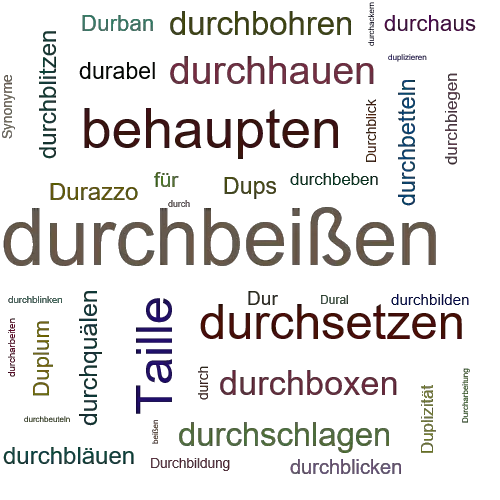 Ein anderes Wort für durchbeißen - Synonym durchbeißen