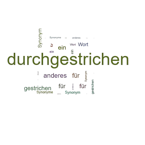 Ein anderes Wort für durchgestrichen - Synonym durchgestrichen